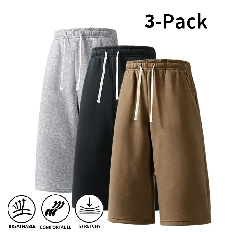 3-Pack Men’S Athletic Sweat Shorts – Elastic Drawstring Shorts for Basketball, Fitness & Running,Summer Vibe